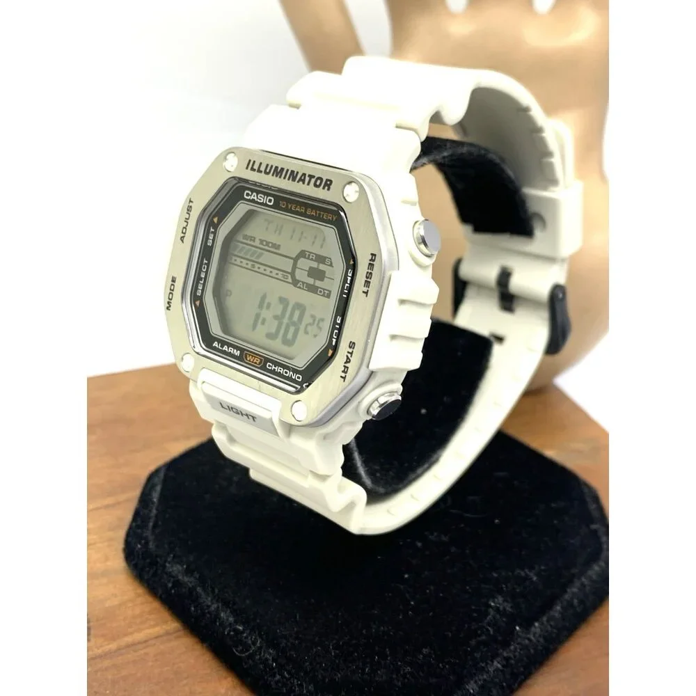 Casio Men's Watch MWD110H-8AV Off-White Resin Strap Quartz Digital Sport 3517